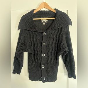Diesel: Black Knit Cardigan in XS